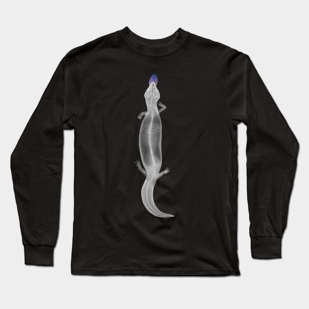 xray Blue tongue skink Long Sleeve T-Shirt by Luilouu